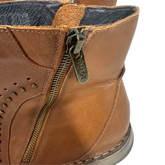 NAOT Women's 42/ 11 Cetona Double Zip Bootie Brown Leather - Picture 4 of 9